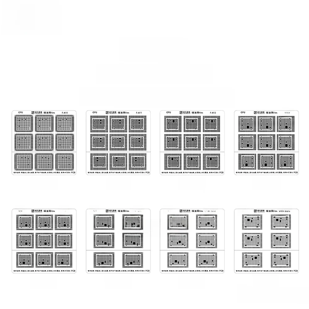 Amaoe Green Oil Net UV zestaw atramentowy do iPhone A10 A11 A12 A13 A14 A15 A16 A17 CPU BGA rebaling szablon — zdjęcie 2