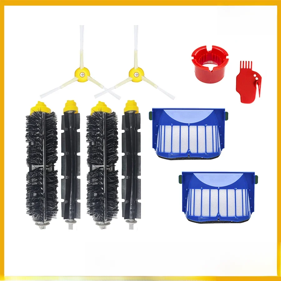 Kit de remplacement pour aspirateur iRobot Roomba série 675 650 690 600, brosse latérale en poils, filtre HEPA, accessoires, pièces de rechange