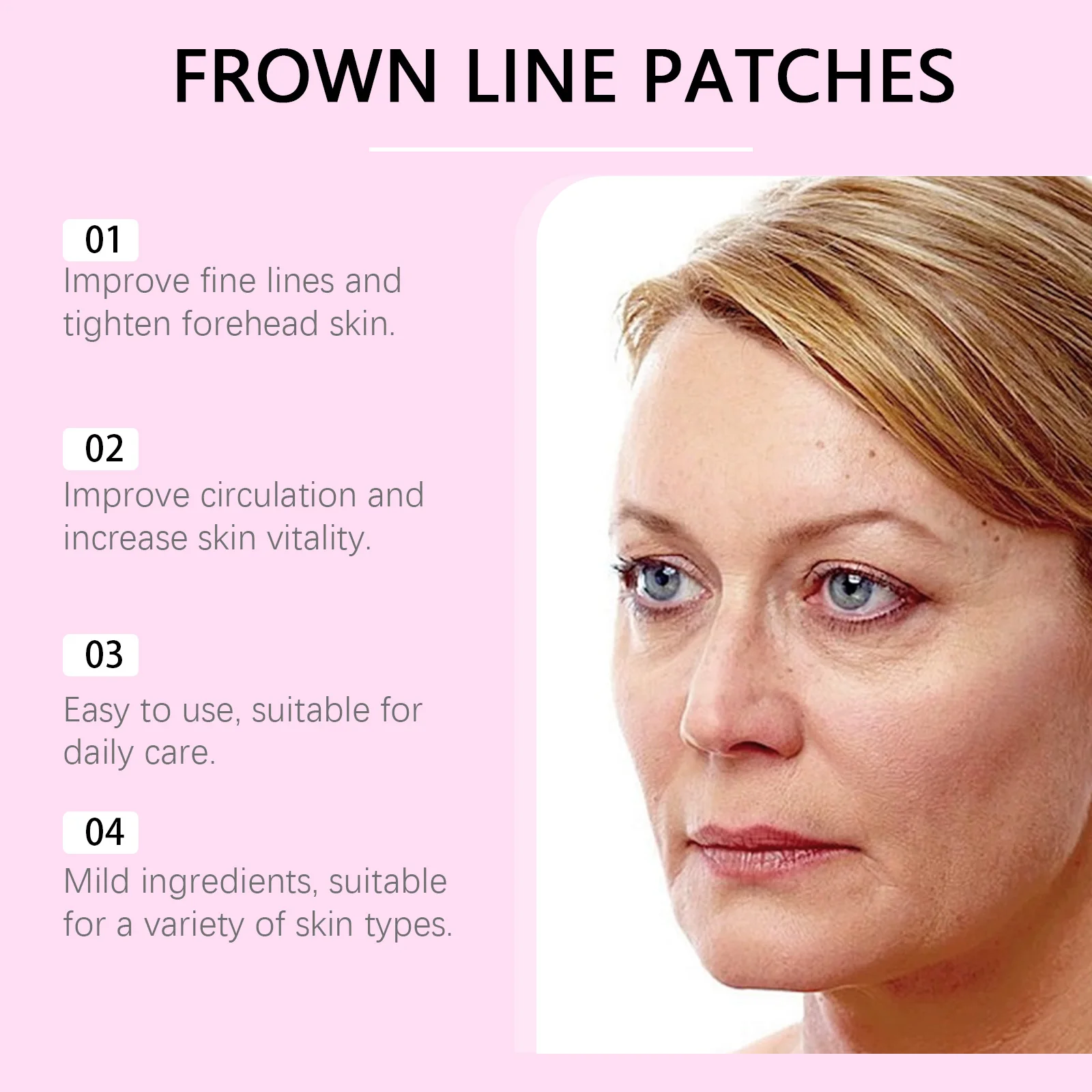 Ouhoe 60 قطعة ثبات الوجه التصحيح تتلاشى الخطوط الدقيقة الطيات الأنفية تقليص المسام Lfting خطوط العين ترطيب بشرة الوجه ملصق