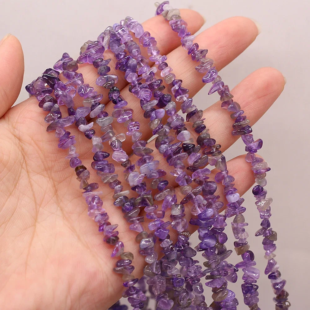 AliExpress NONE Natural stone Beads Irregular Shaped Amethysts Gravel Exquisite Beaded For Jewelry Making DIY Bracelet Necklace Accessories