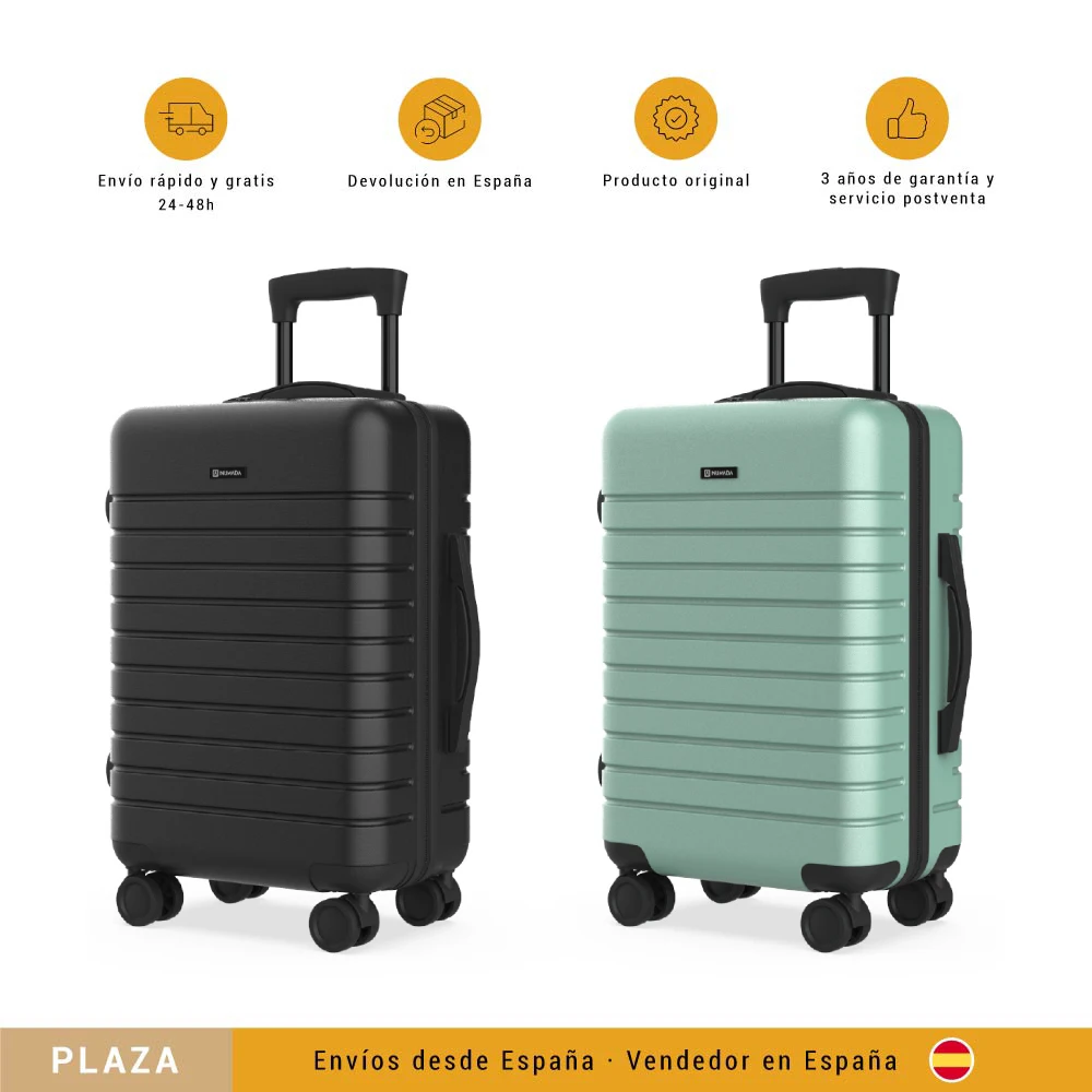 NUMADA - Maleta de Viaje Cabina ABS UpFly T20 (56x37x22cm) con Cierre TSA y 4 Ruedas Dobles. Maleta de Mano Rígida con Múltiples Compartimentos
