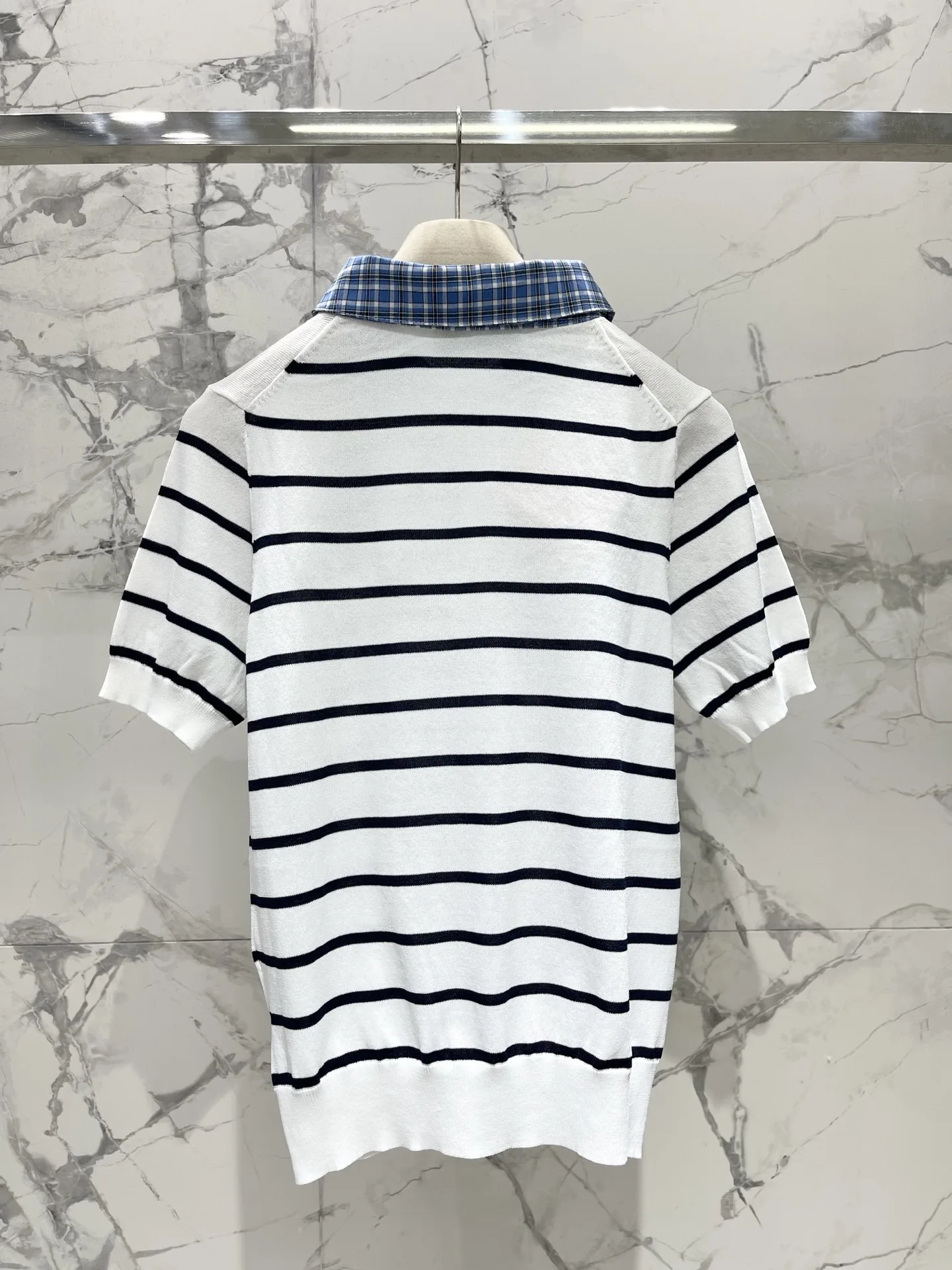 

2026 Summer New Style Women's Clothing - Striped Collar T-Shirt - Fashionable and Comfortable Women's Top