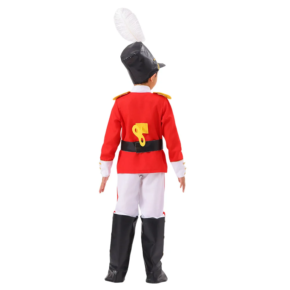 Christmas Toy Soldier Costume for Boys Kids Unisex Nutcracker Toy Solider Uniform Fancy Dress Halloween Costumes