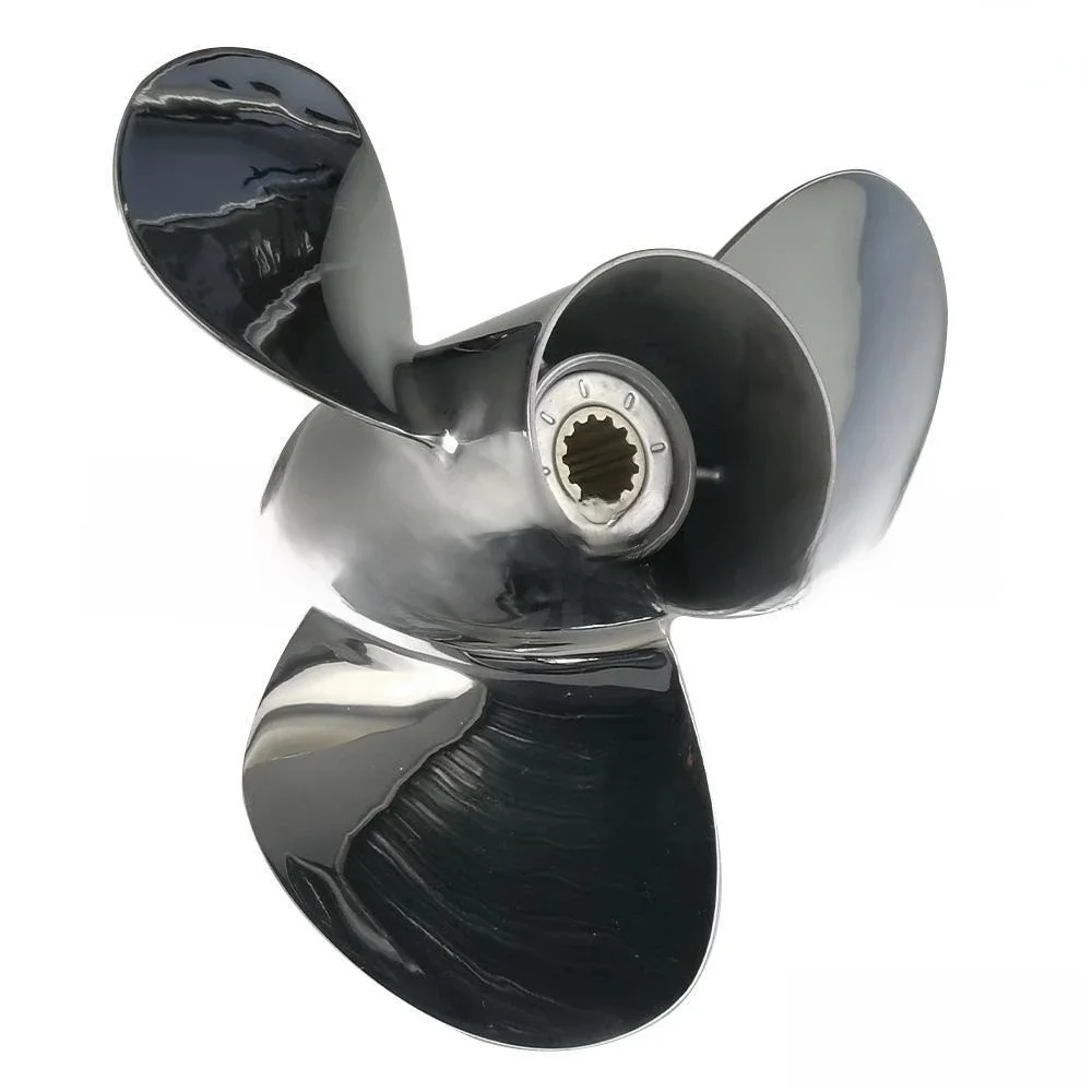 Kwaliteit Buitenboordmotor Rvs Propeller Voor Yamaha 25-60hp 11/8X11-G 3/8X12-G 1/8X13-G 1/4X14-G 11X15-G 10 1/4X16-G - afbeelding 2