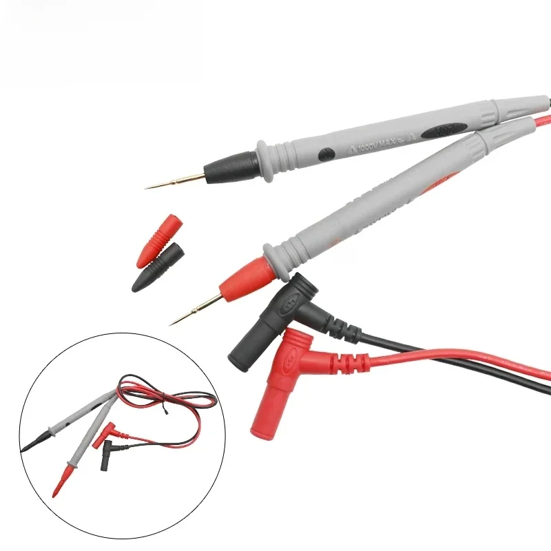 1 para uniwersalny sondy przewody pomiarowe Pin dla multimetr cyfrowy końcówka igłowa miernik wielu miernik Tester sondy próbnik Cable10 20A — zdjęcie 2