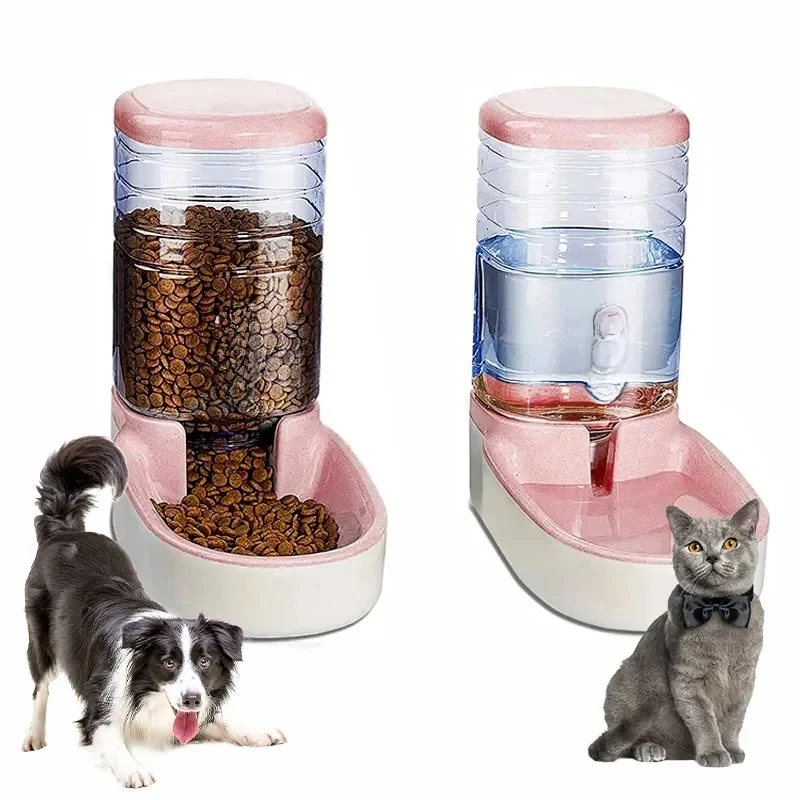 Automatische hondenkattenvoerbak en waterdispenser Zwaartekrachtvoerbak en watererset met voerbak voor huisdieren voor grote capaciteit