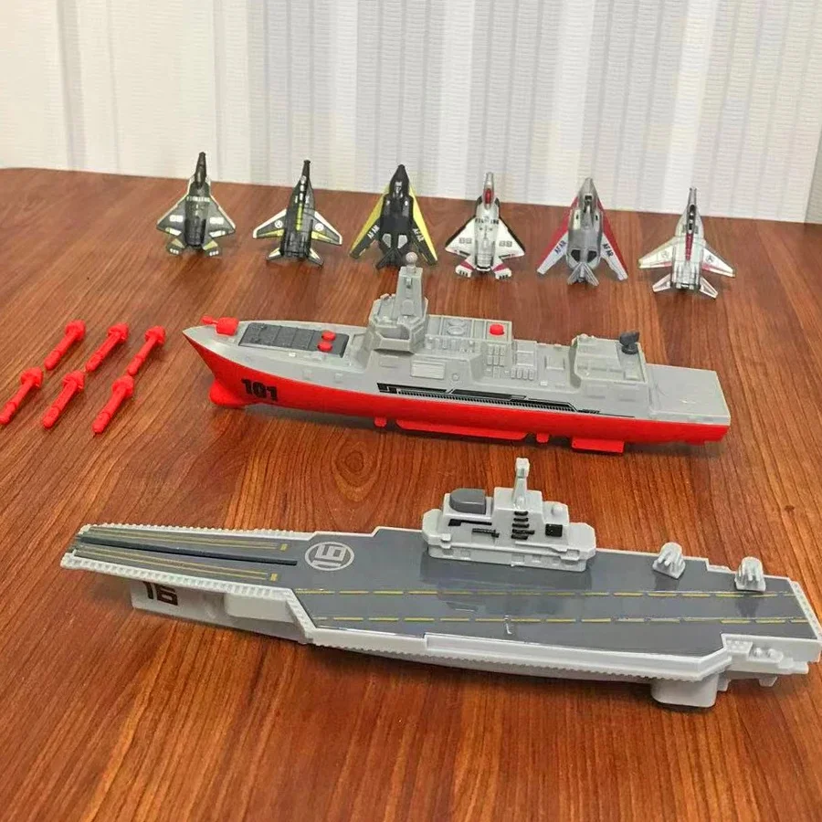 Porte-avion Battle Plan Sus Chable Jean pour enfants, combat militaire pour enfants, jouets pour garçons, cadeaux de Noël, 6 pièces