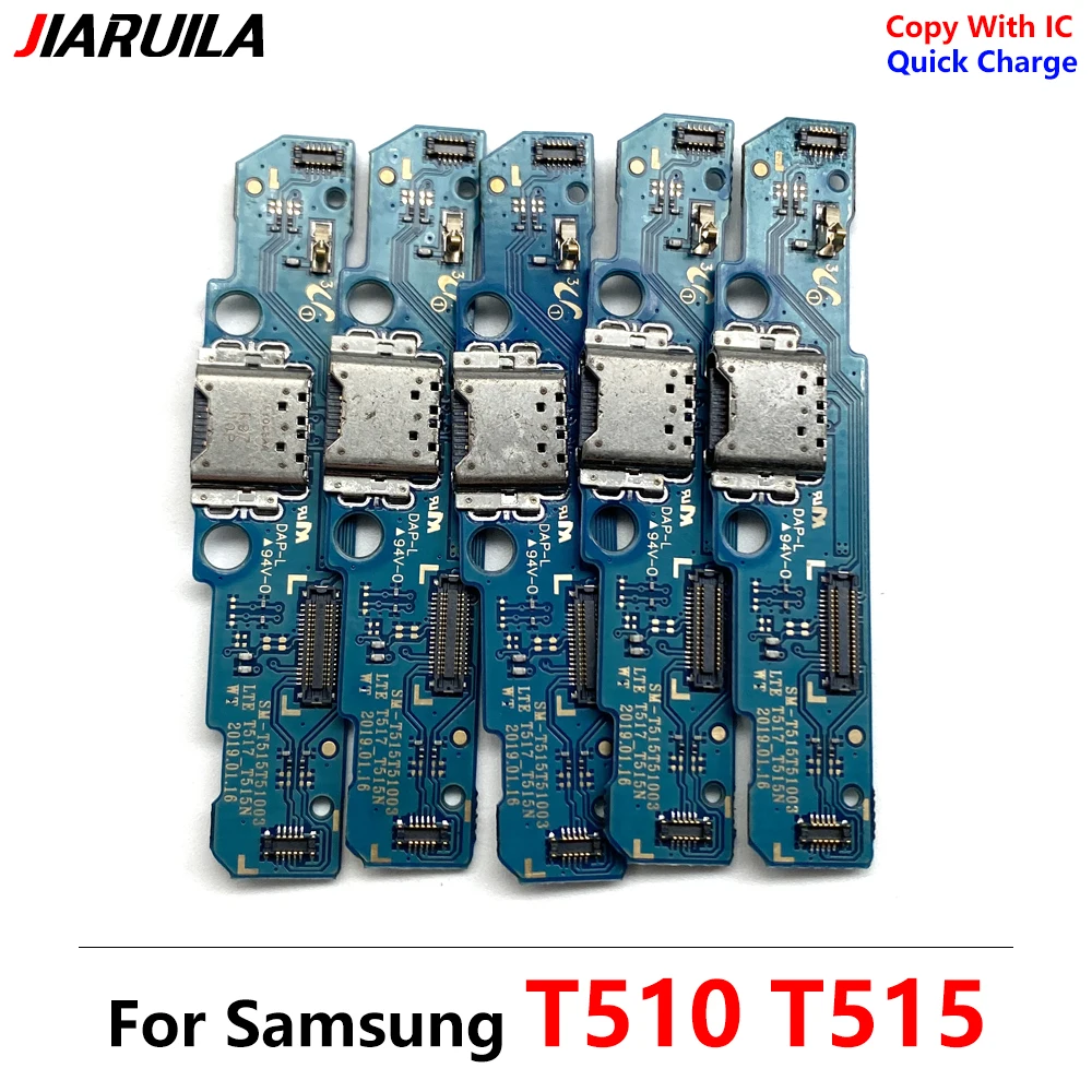 USB Charging Dock Jack Plug Socket Port Connector Charge Board Flex Cable 10 Pcs For Samsung Tab A 10.1 inch T515 T510