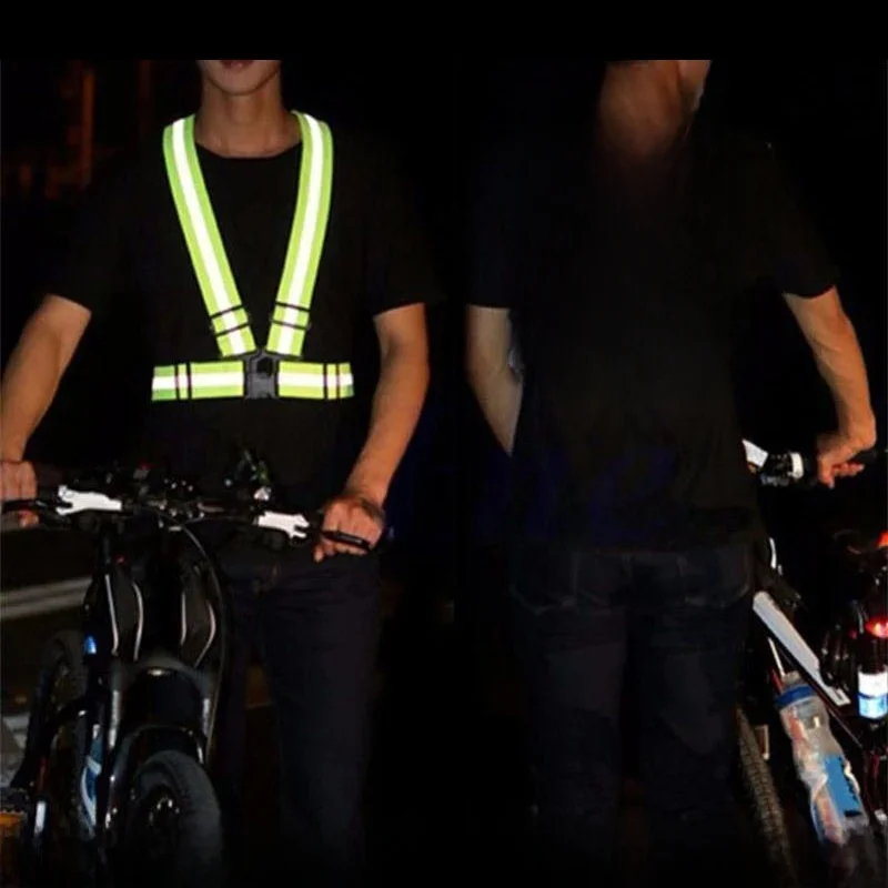 AliExpress NONE Autumn Outdoor Running Night Sport Cycling Reflective Back Strap Vest Emergence Safety Warning Bands Adjustable Knit Fabric. Hot