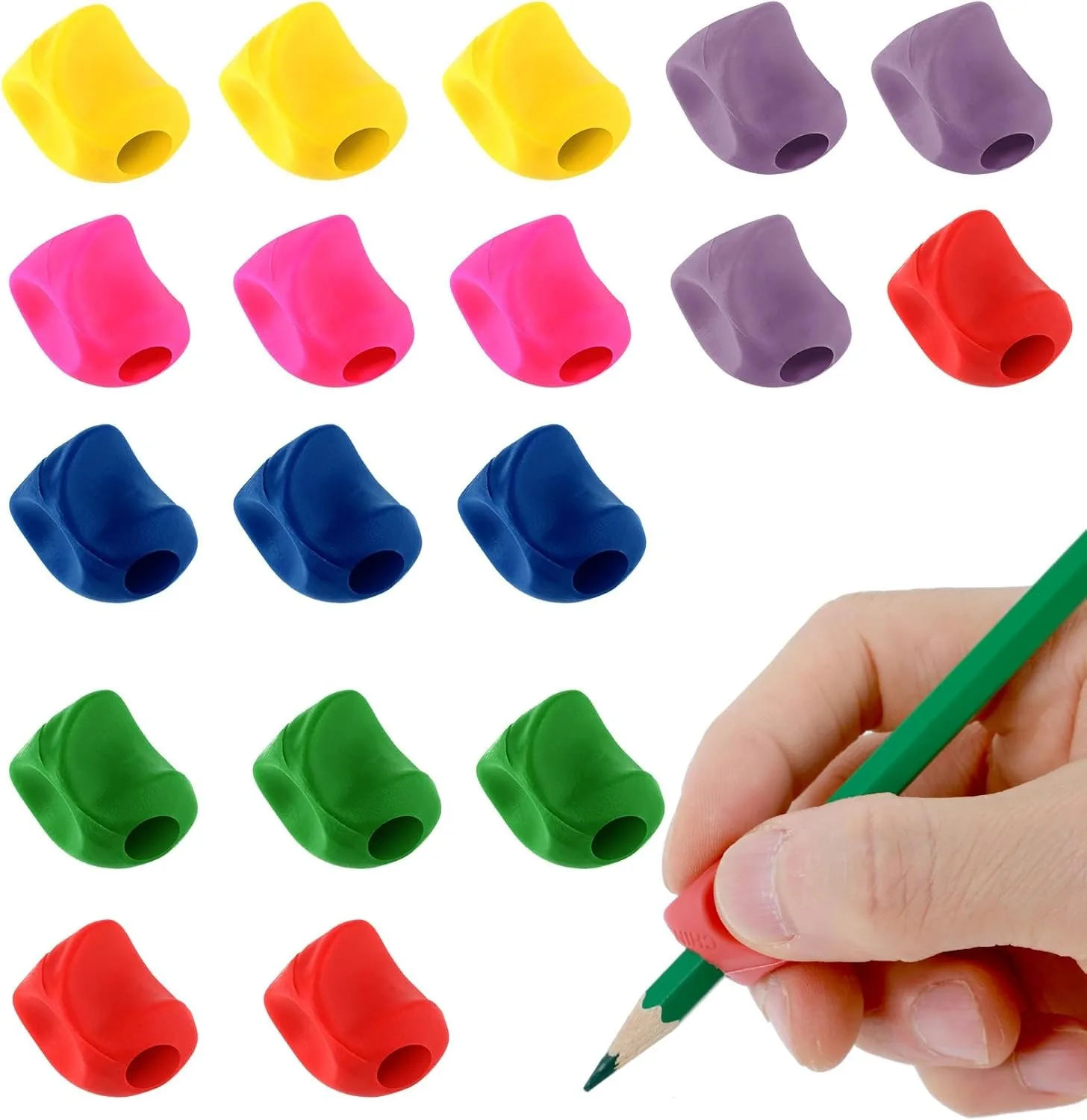 

10pcs Universal Ergonomic Writing Aid Writing Corrector Grip For Kids Handwriting Pen Holder Correction Pencil Case