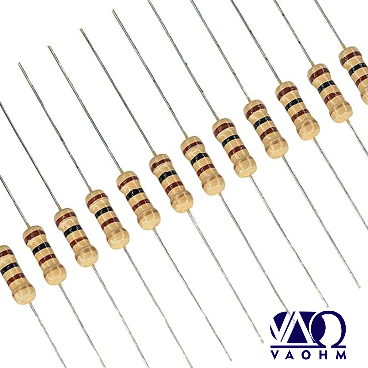 RESISTOR karbon 5% 0.25W 1M 1M2 1M5 1M8 2M2 2M4 2M7 3M 3M3 3M6 3M9 4M3 4M7 5M1 5M6 6M2 6M8 7M5 8M2 9M1 1000 buah/tas