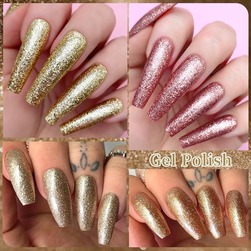 LICirc'profits ic TE-Verhéritage à Ongles Gel Coloré au Laser, Effet Pailmétrage Brcorporelle, Tremper Longue Durée, Art de Manucure, 7ml