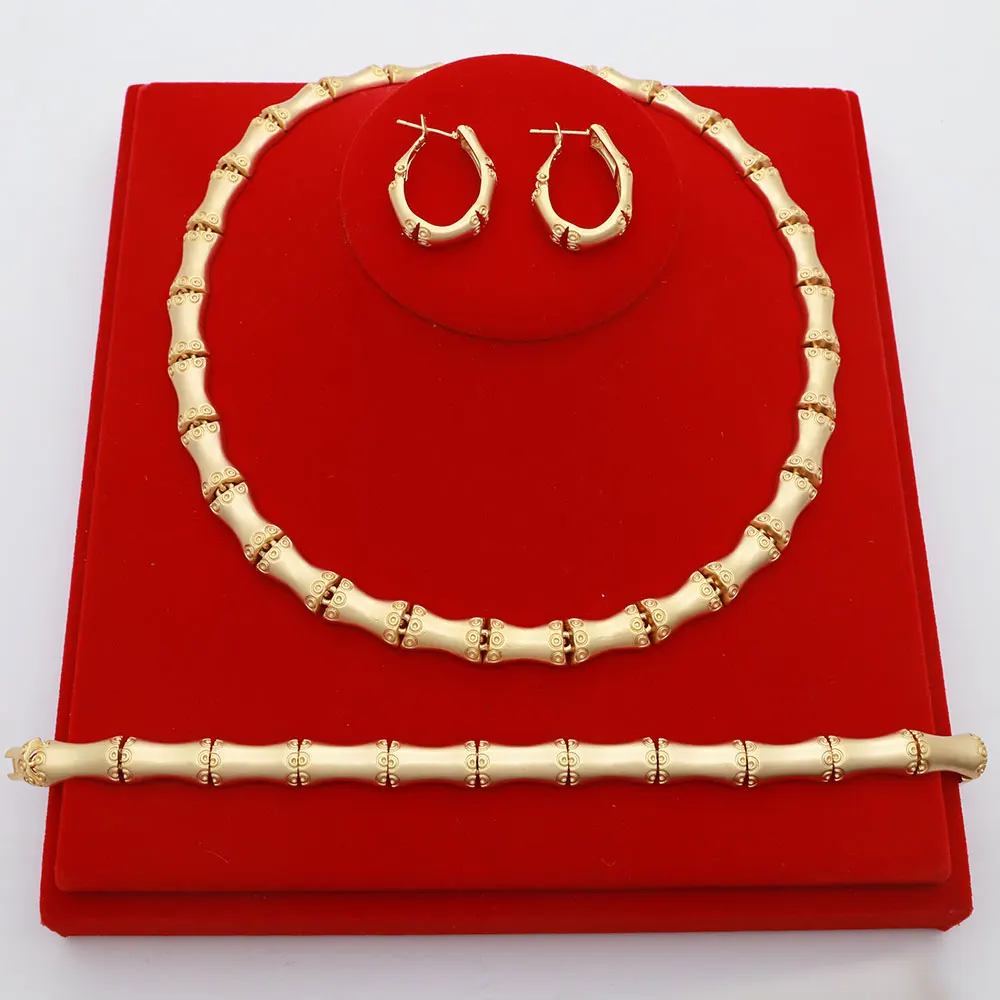 latest-hip-hop-fashion-jewelry-set-exquisite-brazilian-gold-color-collar-bamboo-shape-necklace-earrings-bracelets-for-daily-wear