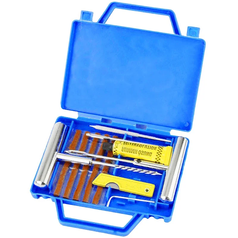 AliExpress Other Car Tire Repair Kit with Box Tire Puncture Emergency Repair Tools Car Motorcycle Bicycle Tyre