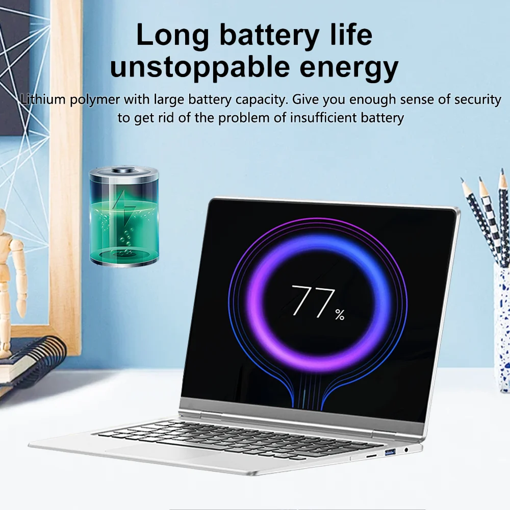 11.6 Inch Laptop 8GB Ram 256GB Rom Windows 11 Notebook Pc Gamer N4020 Office Computer with Backlit Fingerprint Wifi Camera