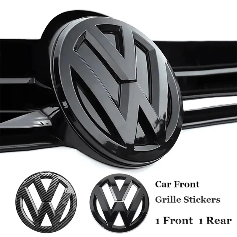 Car Front Gril Front Rear Trunk Emblem Covers Badge Sticker For VW GTI Polo Golf Passat Tiguan Arteon Touareg Taigo Caddy Jetta