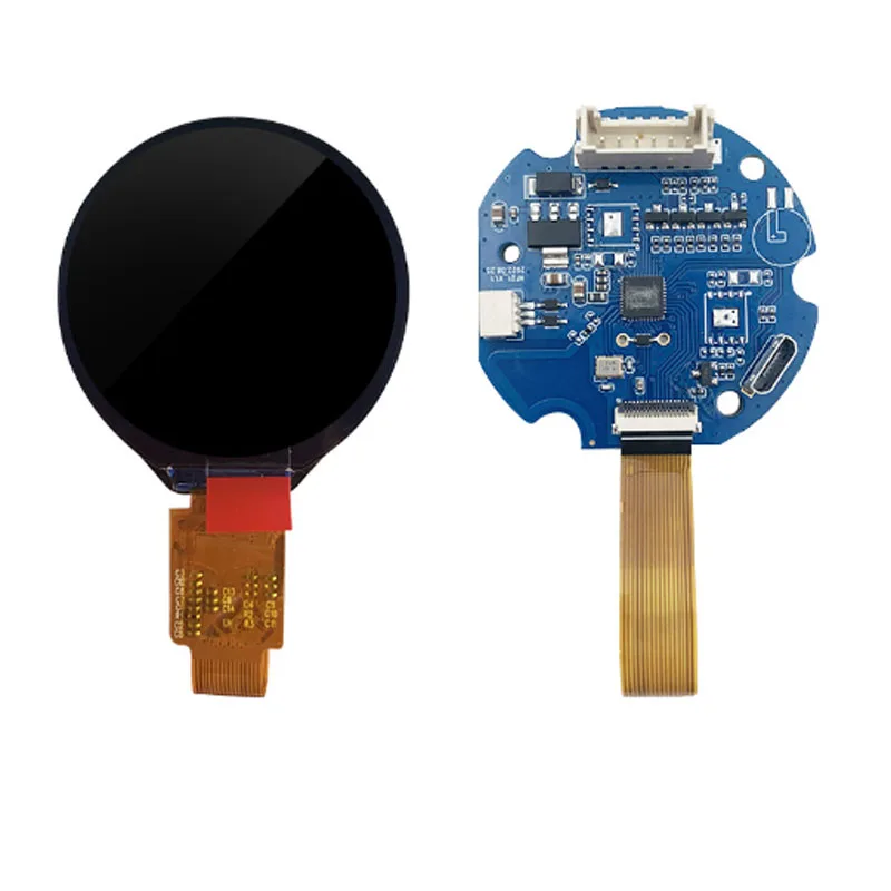 1.6 Inch 400x400 TFT Round Screen Plus UART Serial Board Display Solution Smart Knob Screen Supports Bluetooth LCD