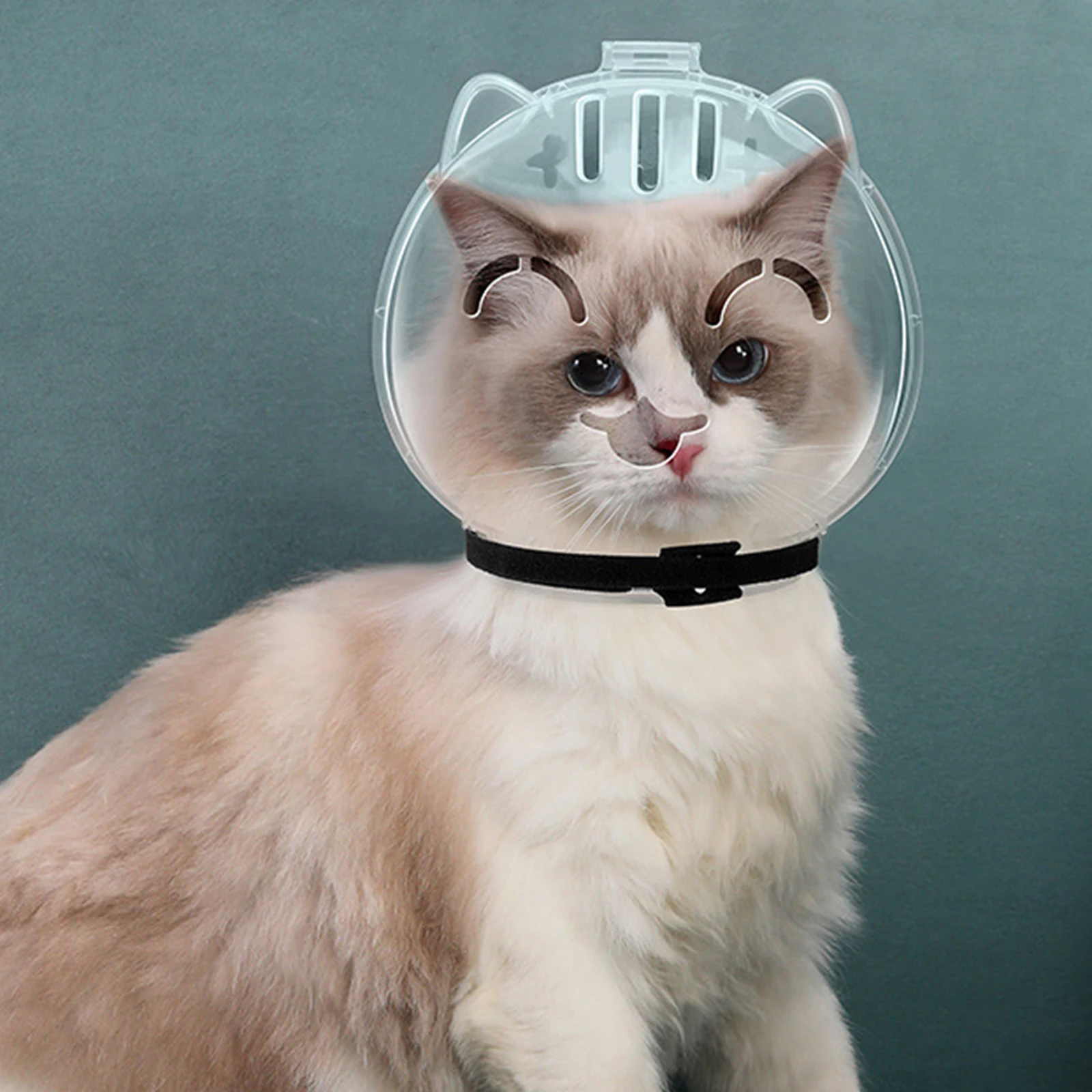 تنفس القط كمامة مكافحة لدغة مكافحة لعق الفضاء هود قناع غطاء القط الاستمالة اكسسوارات ل هريرة حمام الاستمالة لوازم #3