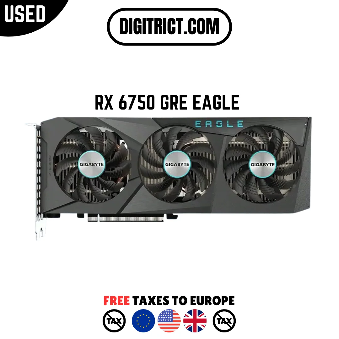 

Used GIGABYTE RX6750GRE EAGLE graphics card 10G with Three fan Placa de vídeo GDDR6 256 bits PCIe 4.0 For AMD 5700x3D CPU Kit