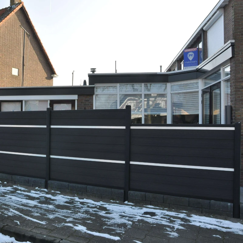 Durable WPC Garden Fence Panels Wood Plastic Composite Weatherproof Fencing for Modern Homes