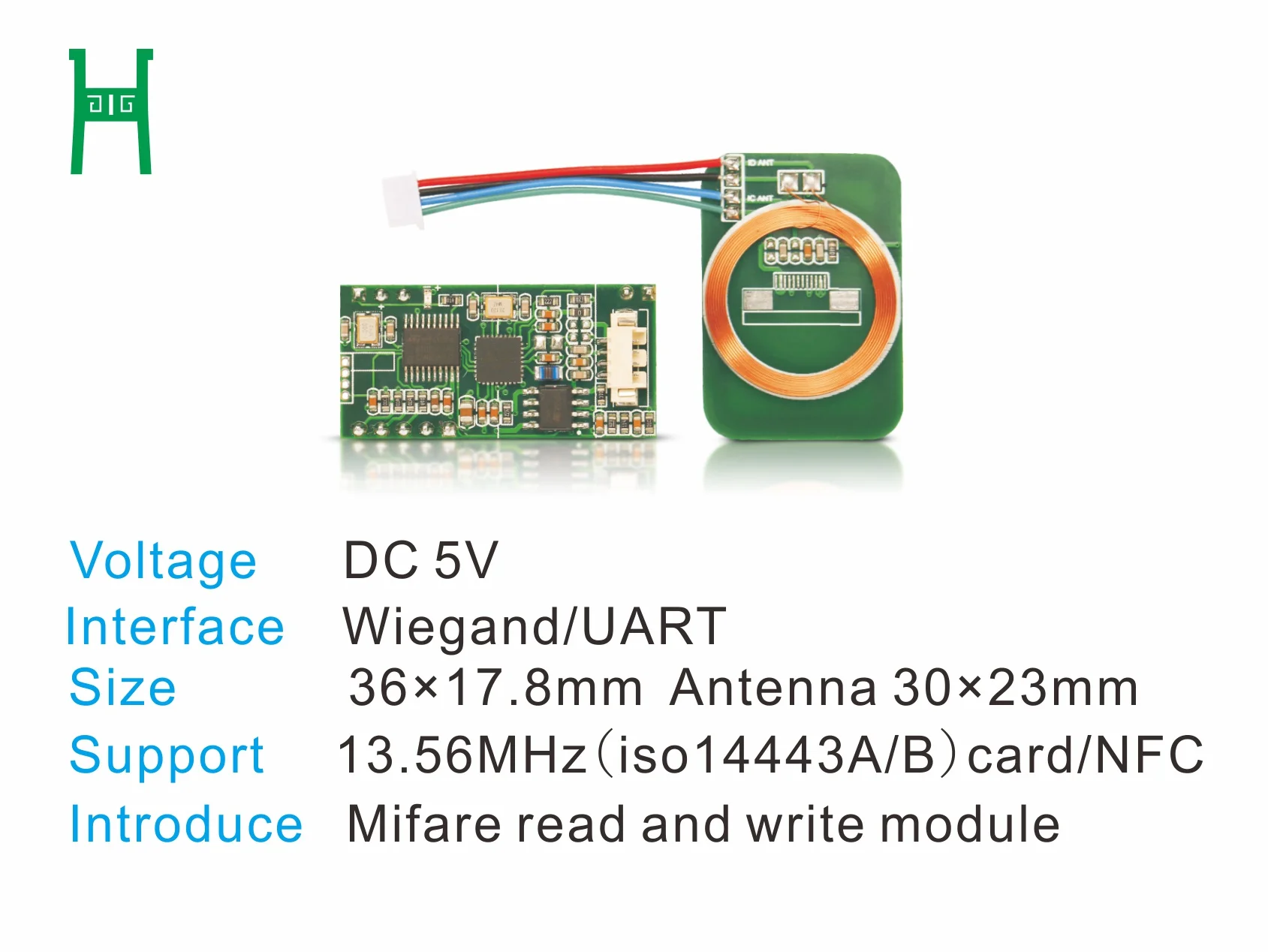 Mifare, EM,NFC, RFID,Embedded Small Form Factor, Card Reader Module , Output  Wiegand26/34,UART, 5V ,Radio Frequenc