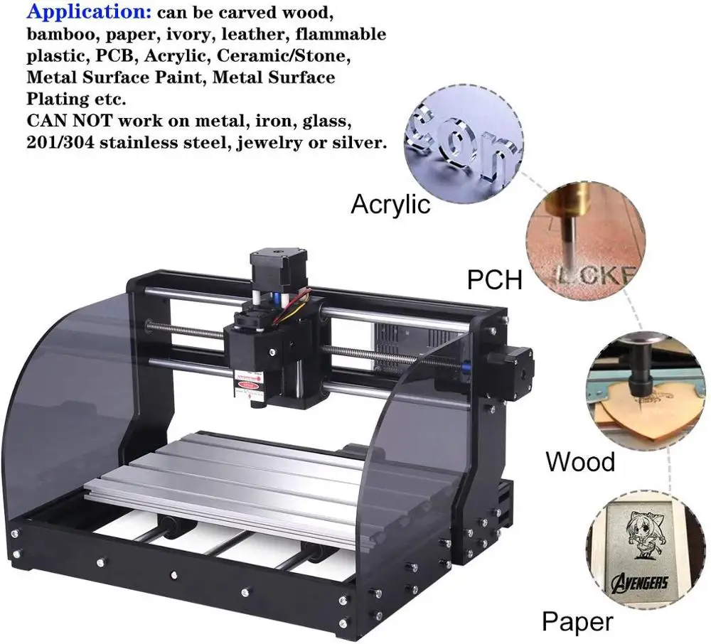 Imagem -06 - Atualizar Gravador a Laser 3-axis Pcb Fresadora Máquina de Gravura a Laser Grbl Faça Você Mesmo 3018 Pro Max Gravação a Laser Cnc3018