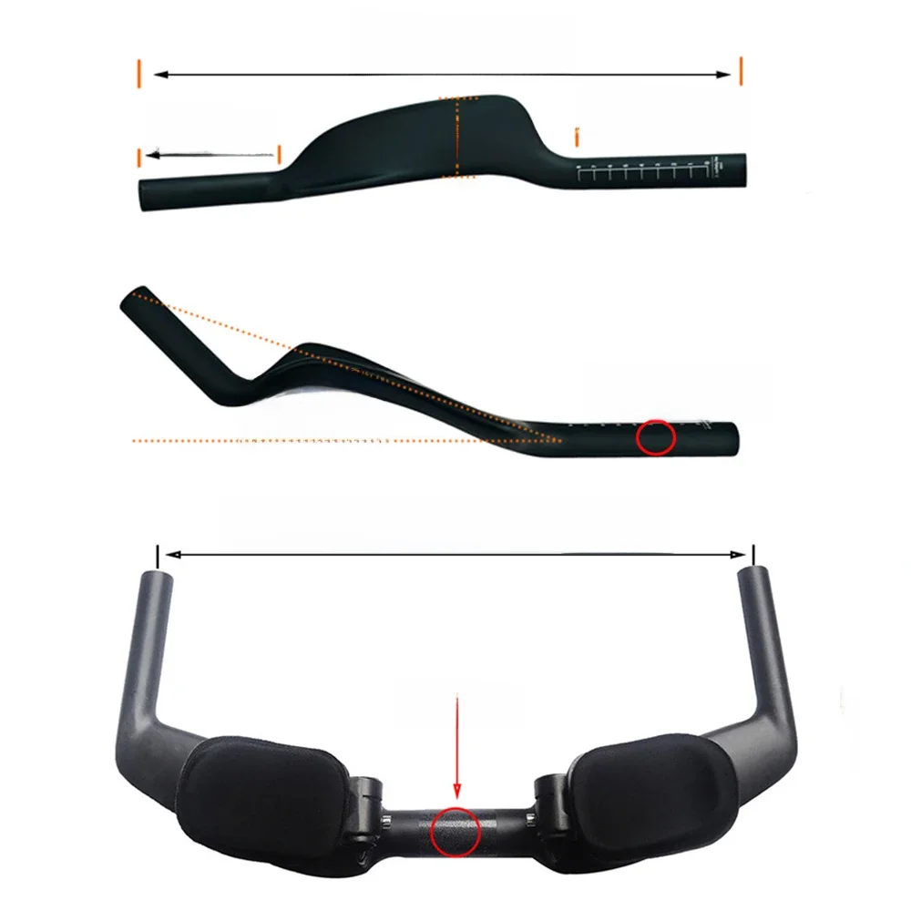 AliExpress BALUGOE Carbon Fiber Road Bicycle Rest TT Handlebar Clip on Aero Bars Handlebar Extension Triathlon