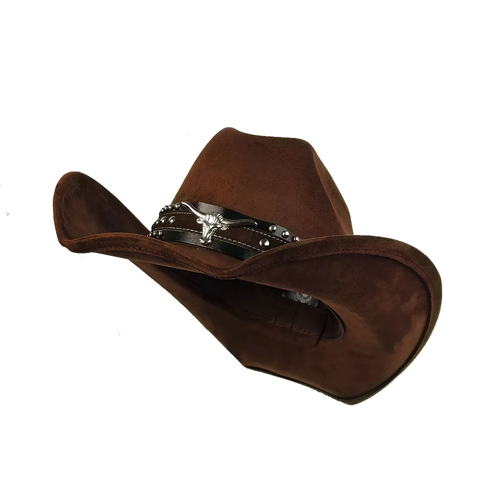 Sombreros de vaquero de gamuza retro, sombrero de vaquero de ala ancha para hombres y mujeres, sombrero de gamuza estilo Safari de Cattleman para hombres, sombrero para hombre