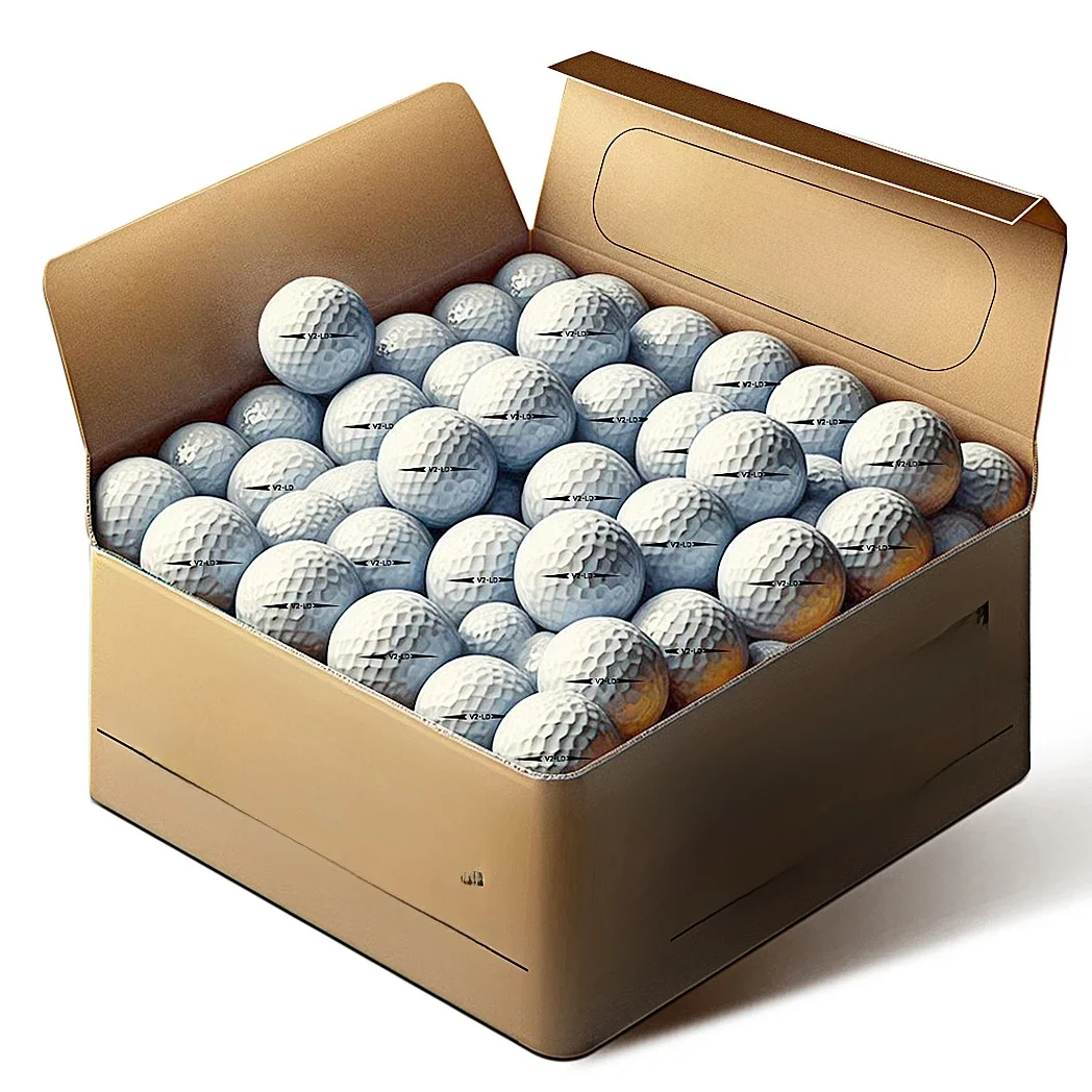 Caiton 50 szt. 2-warstwowych piłek golfowych - 332 dołek, maksymalna odległość, regulacja wirowania, trwałe, precyzyjne - do treningu i zabawy w golfa — zdjęcie 2