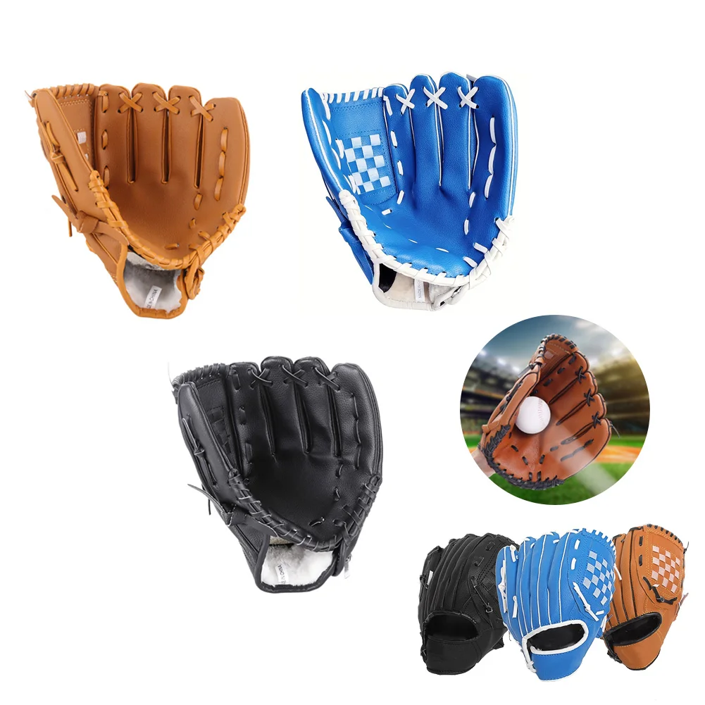 1pc Baseball Gloves, Softball Gloves Sports Batting Gloves PU Leather Gloves, Left Hand Glove, Right Hand Throw