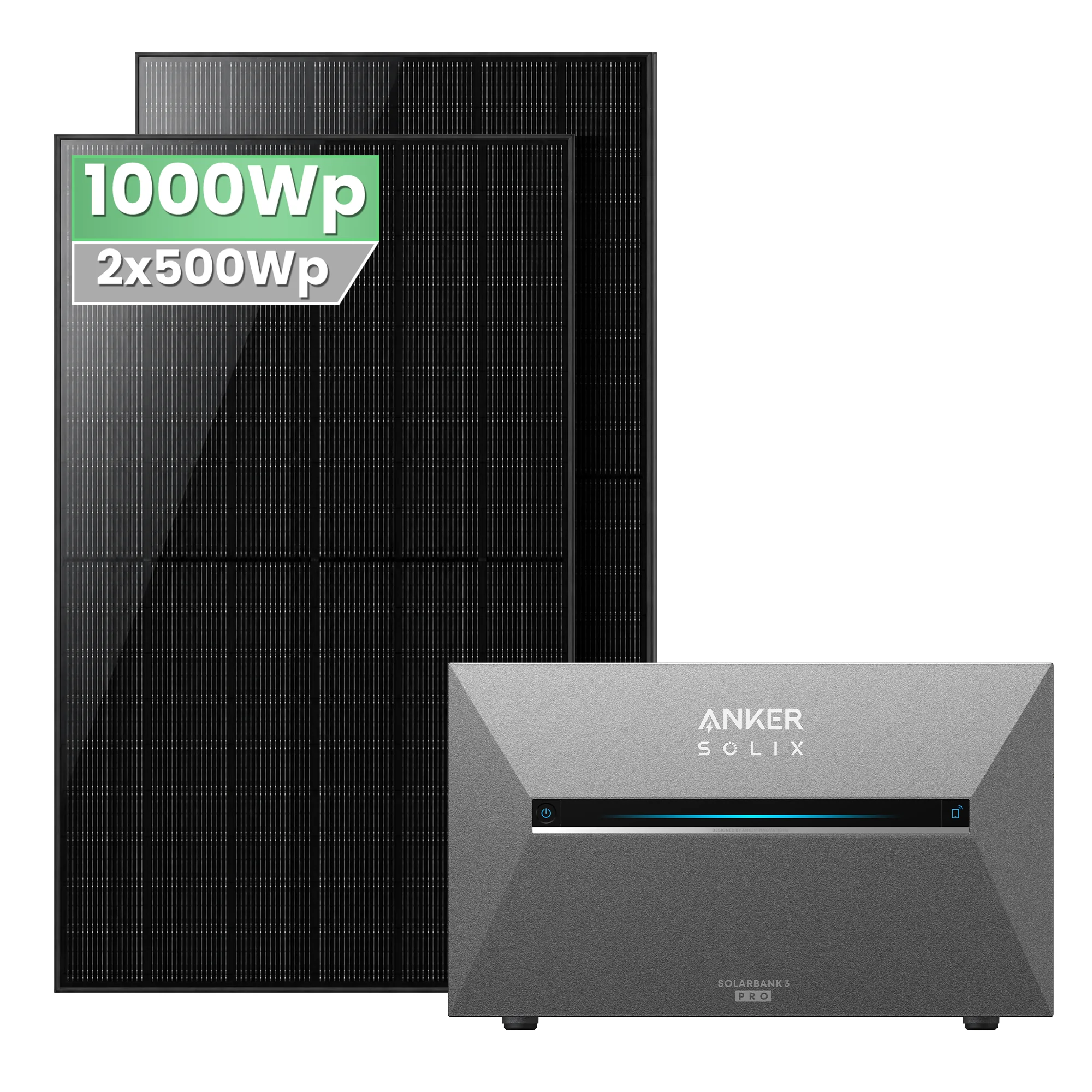 Anker SOLIX E2700 3 Pro 2.7kWh + Solar Panel 2x500W Solar Modules 0% VAT