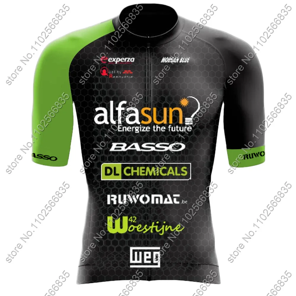 2024 Basso Team Flanders Cycling Jersey Set Short Sleeve Belgium Clothing Mens Road Bike Shirts Suit Bicycle Bib Shorts MTB Ropa