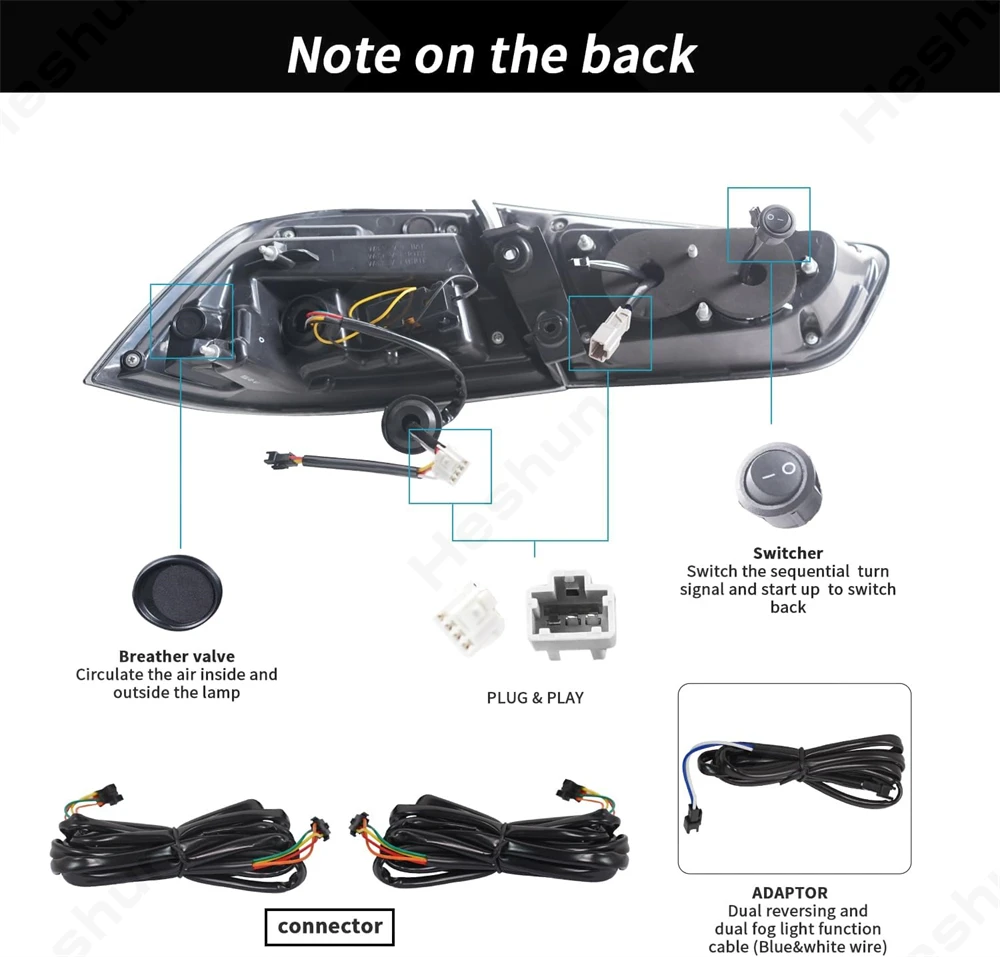 لميتسوبيشي لانسر EVO EX SE ES GT GTS DE X 2007 - 2020 LED المصابيح الخلفية DRL إشارة متتابعة E-mark الذيل ضوء مجموعة مصابيح