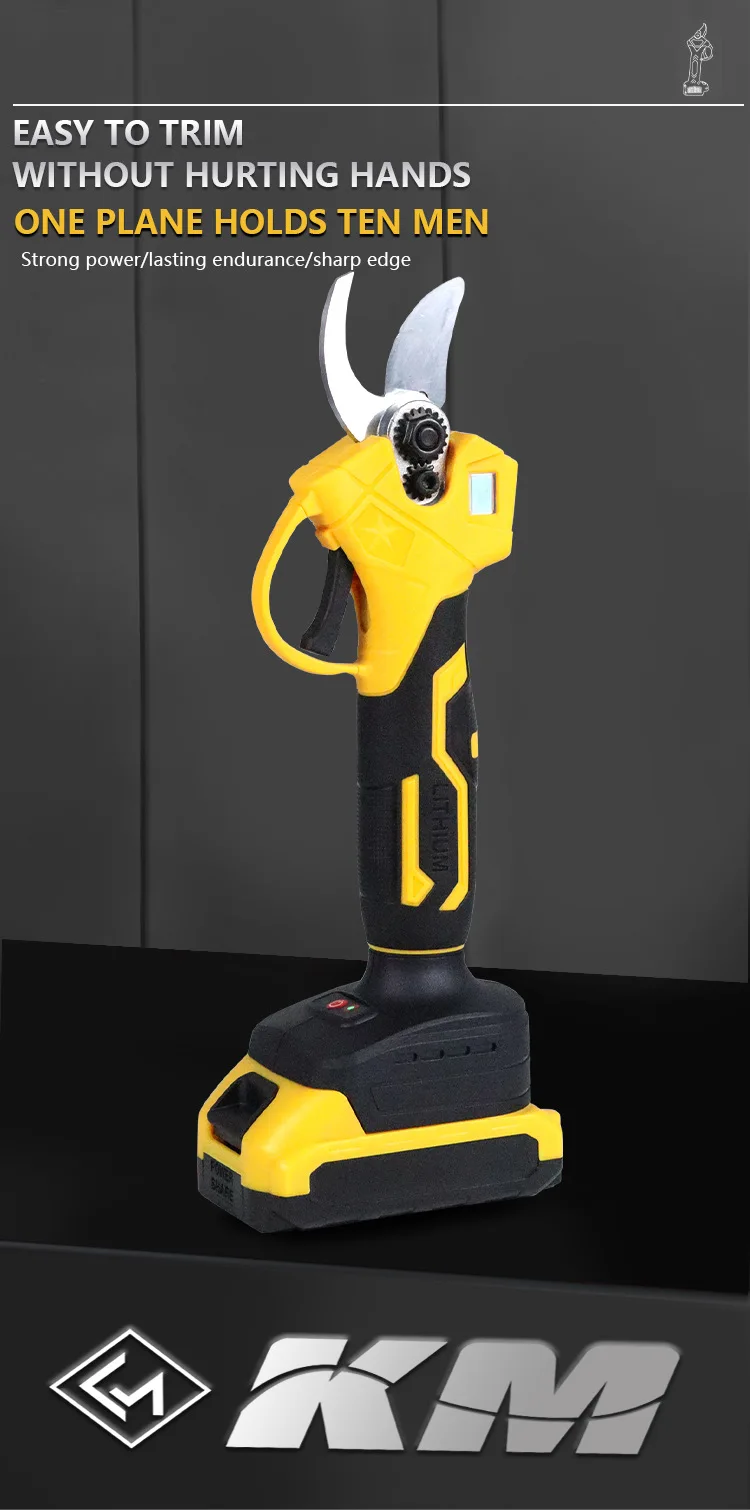 20-V-Akku-Elektroschere mit bürstenlosem Motor, SK5-Klinge aus hochlegiertem Stahl, maximale Schnittbreite 30 mm, wiederaufladbare Akku-Gartenschere für die Beschneidung von Obstbäumen und Baumzweigen, EU-Stecker. – Detail 7
