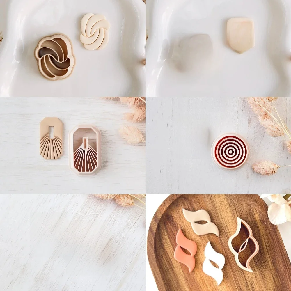 Coupe-coquille, coupe-argile ethnique, coupe-argile Simple, coupe-argile IDangle mprint, forme abstraite, outils de fabrication de boucles d'oreilles DIY