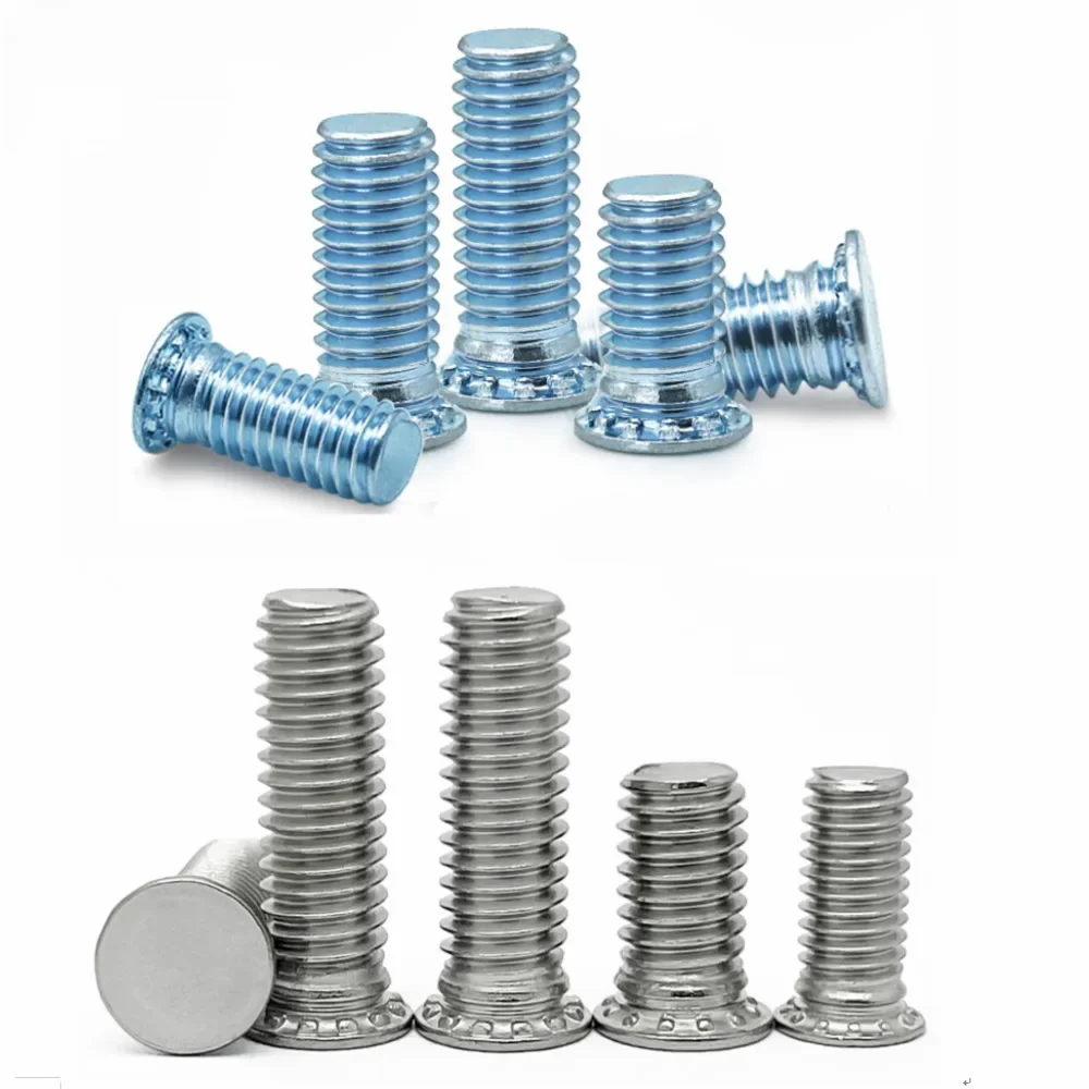Goujons auto-agrippants, vis à rivets à pression zinguée en acier inoxydable 304 M3 M4 M5 M6 M8 FH/FHS, goujons à tête affleurante, 10 à 50 pièces