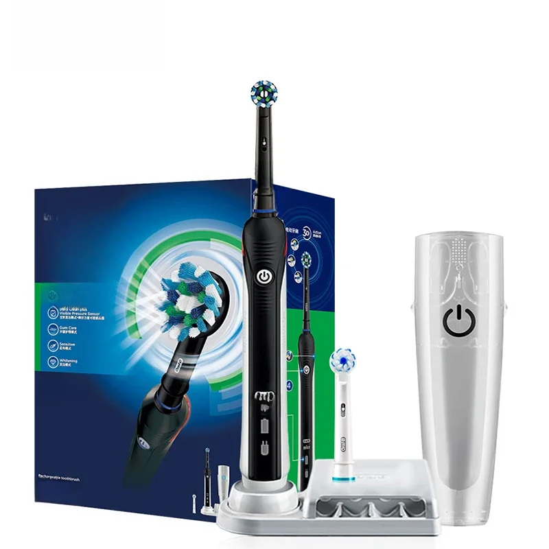 Oral B-Pro4000 Escova de Dentes Elétrica para Adultos, 3D Sonic Escova Dente, Carga Indutiva,