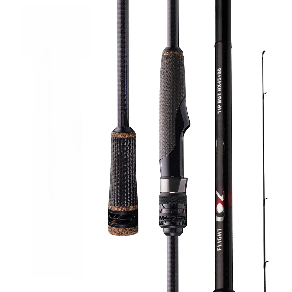 PURELURE NEW DANCE 10FT Spinnrute für Bass High Carbon Long Throwing Angelrute im FUJI-Zubehör, Plus