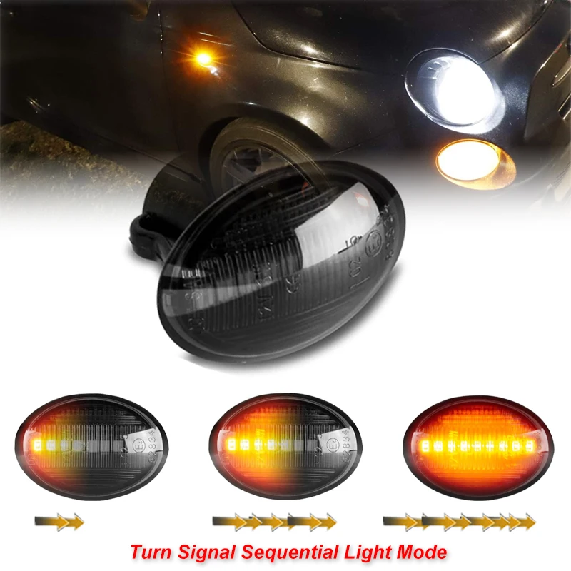 

Автомобильный светодиодный динамический боковой маркер, сигнал поворота, модель Fiat 500, Ford KA, Lancia, Lybra, Ypsilon, Maserati, GranCabrio, granтуризм, Alfa 4C