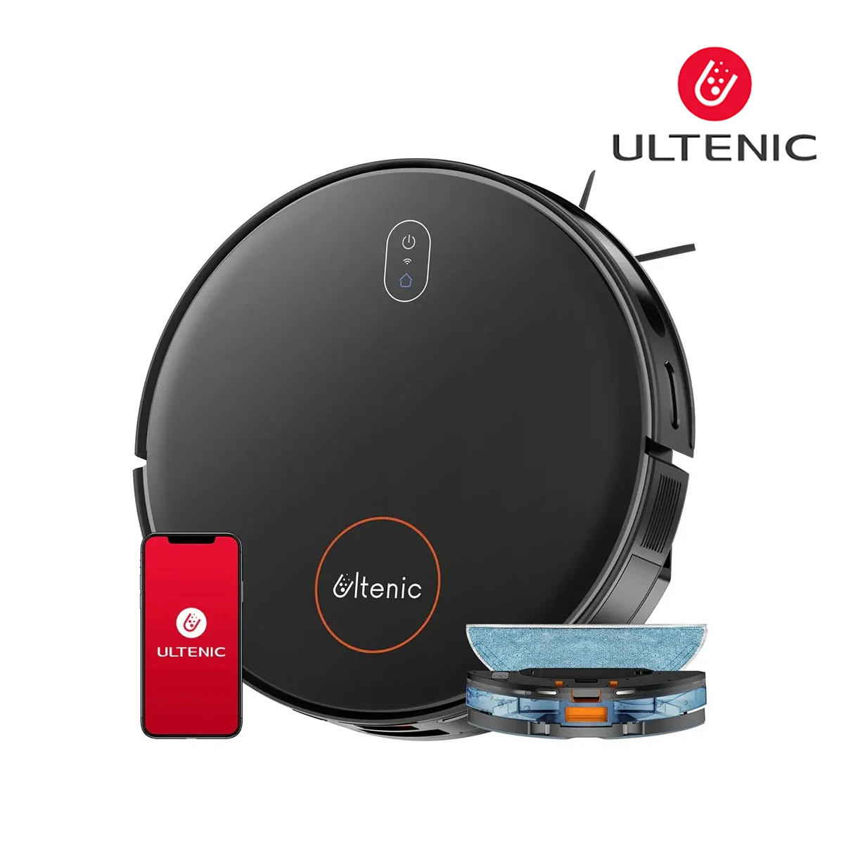 Ultenic D6s Robot Vacuum and Mop Combo, SonicTrue Vibration Mopping, 3000Pa Strong Suction, Super Slim, APP Control