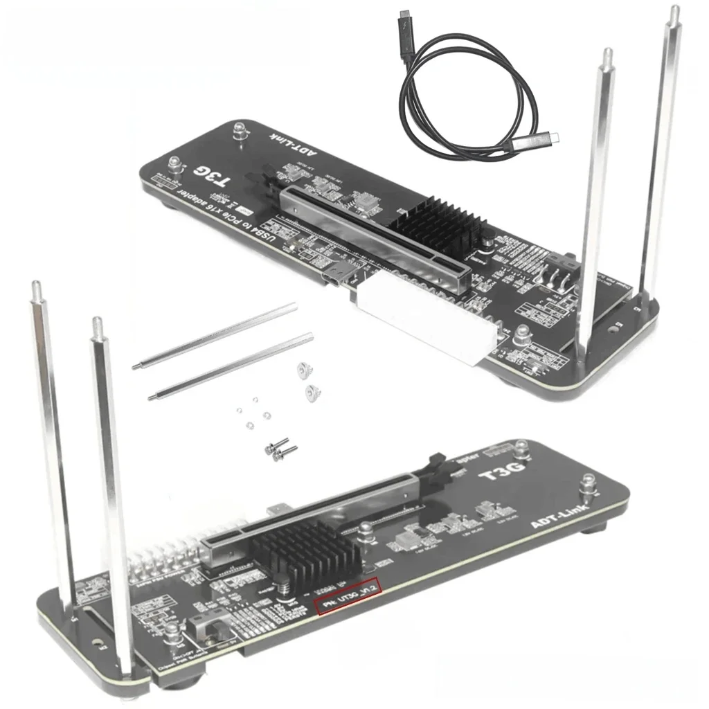 ADT UT3G für NUC ITX STX Notebook PC Grafikkarten-Externes GPU-Dock USB 4.0 zu PCIe X16 EGPU-Adapter Thunderbolt-Kompatibel 4/3