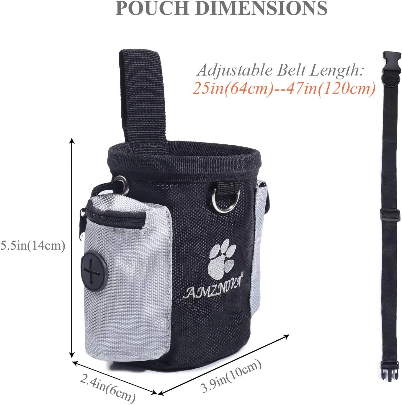 Portable Feeding Dog Treat Bag Puppy Training Pouch Snack Container Outdoor Pack Dispenser Best Hiking Toy Bag With Waistband