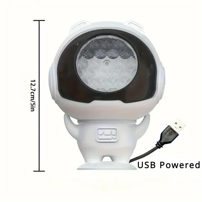 Proyector de Navidad dinámico con alimentación USB, luz LED con 360 °   Foco LED giratorio Proyector giratorio para adornos navideños