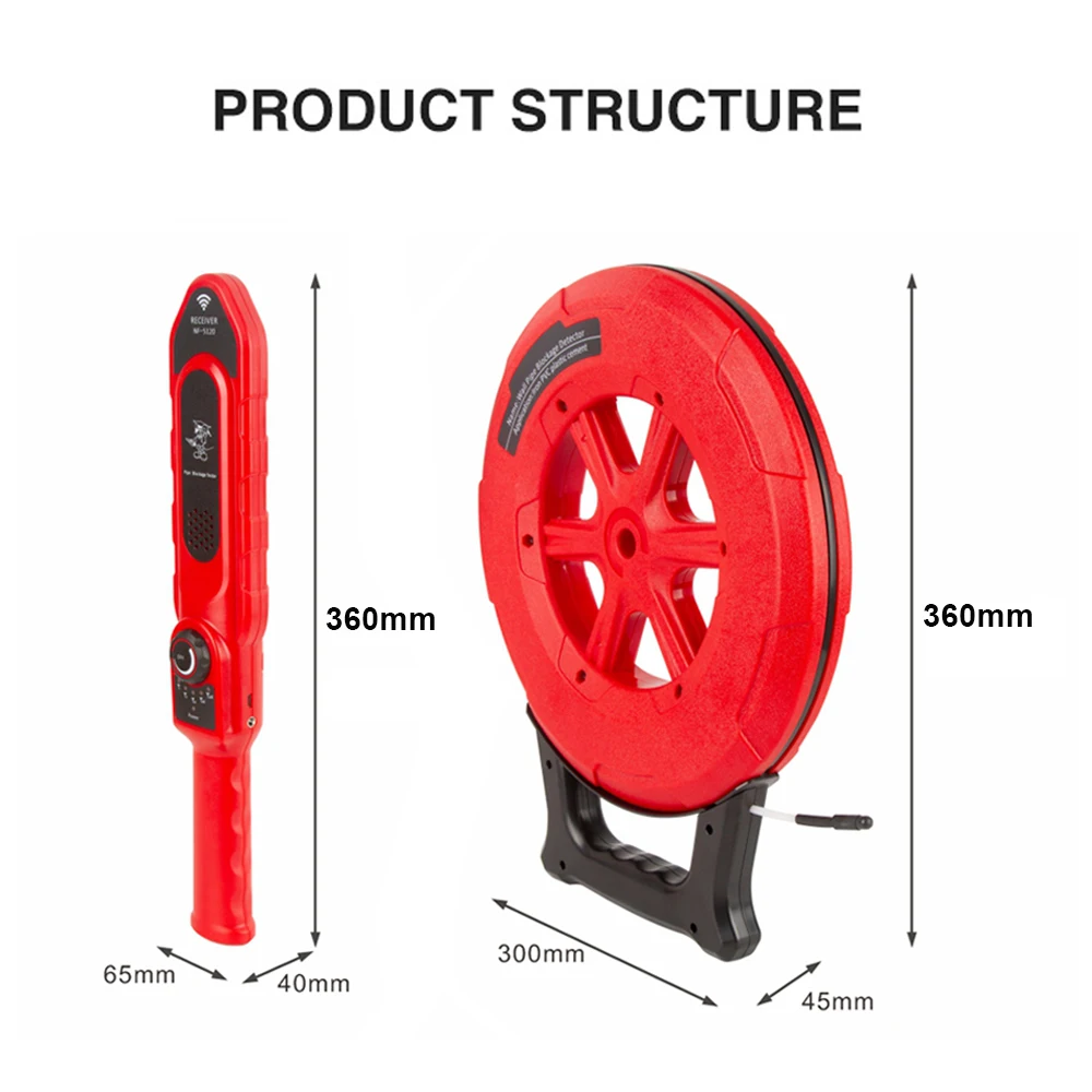 Imagem -02 - Noyafa Nf5130 Detector de Bloqueio de Encanamento com Ponta de Prova à Prova Impermeável Água Diagnóstico Eficaz de Bloqueio de Tubulação para Tubos de Ferro Pvc Cimento