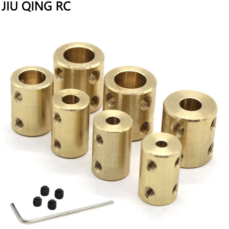 Brass Motor Shaft Coupling Coupler Sleeve Adapter 3.17/4/5/6/8/10/12mm Suitable For Remote Control Boats, Cars And Airplanes