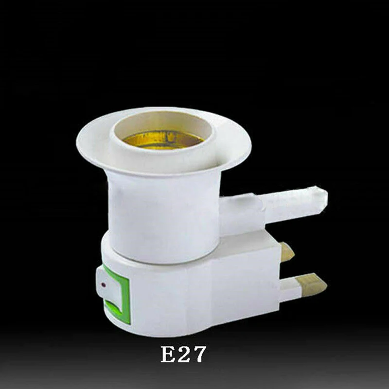 2/5PCS E27 LED Light Socket 13A UK Plug Bulb Adapter with Power on-Off Control Socket Switch E27 Screw Lamp Base Lighting Tool