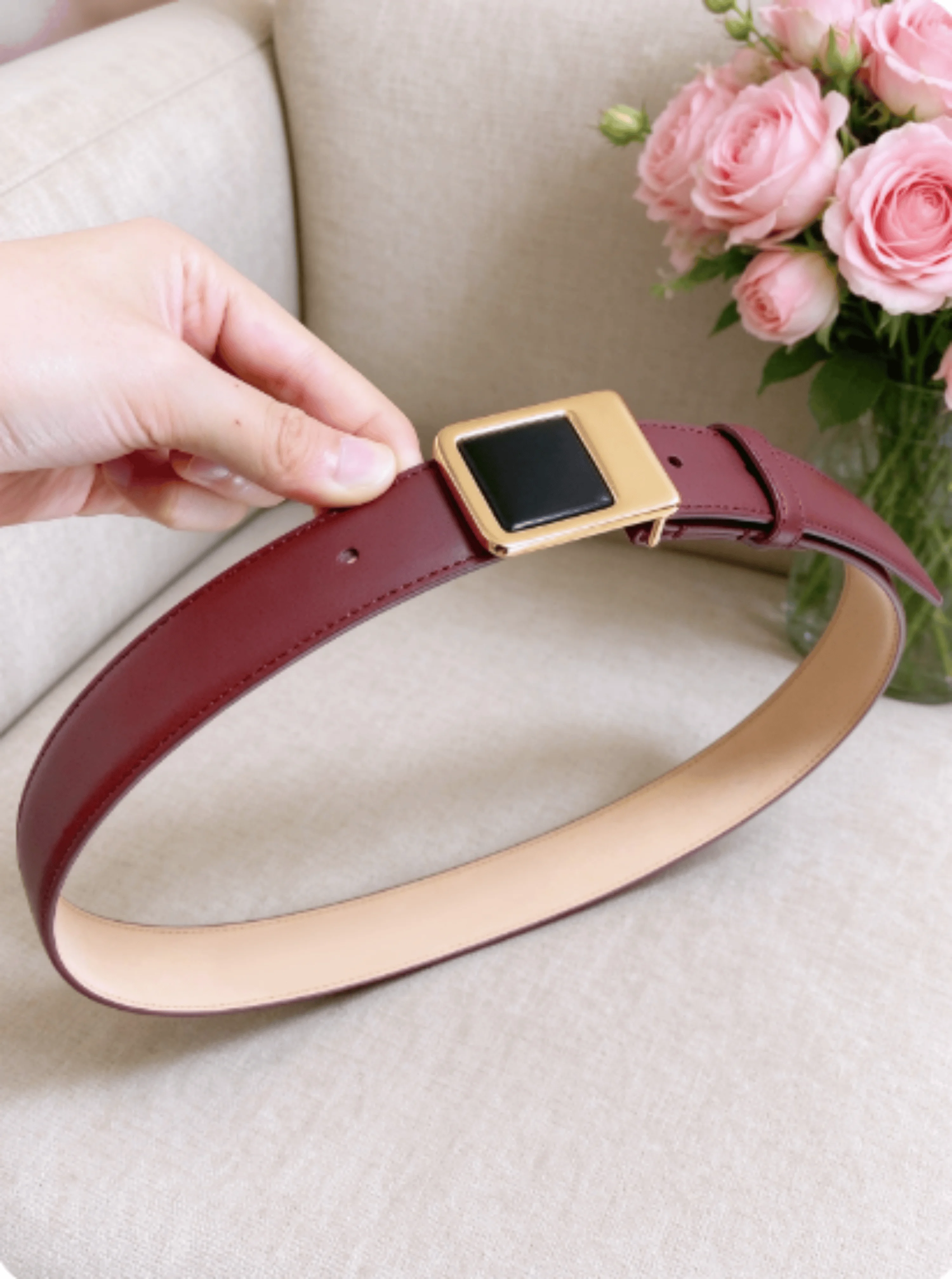 2026 Women Belt Autumn New Leather Soft Retro Color Collision Simple Versatile Durable Fashion Casual Ladies Belt 3.0cm