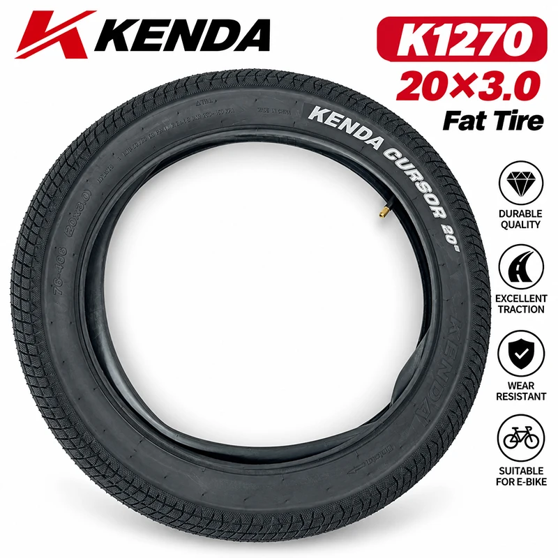 KENDA 20x3.0 16x4.0 Fatbike-Reifen mit Schlauch 76-406 E-Bike Elektrofahrrad Breiter Reifen – Detail 9
