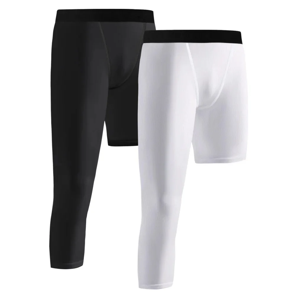 Leggings de basket-ball à jambe unique, séchage rapide, pour adolescents, course à pied, Football, Yoga, Fitness, pantalons de Compression, vêtements de sport, accessoires