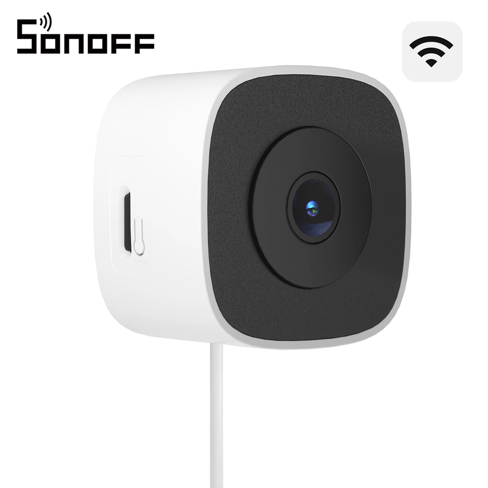 SONOFF CAM‑S3W CAM GlassView 2K intelligente Fensterkamera, WLAN 2,4 G/5 GHz, Farbnachtsicht, KI‑Erkennung für Personen und Bewegungen, Haus­sicherheit, offene API‑Schnittstelle